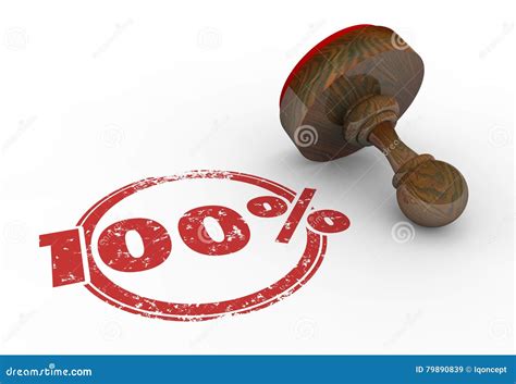 100 Percent Stamp Perfect Total Best Score Grade Stock Illustration