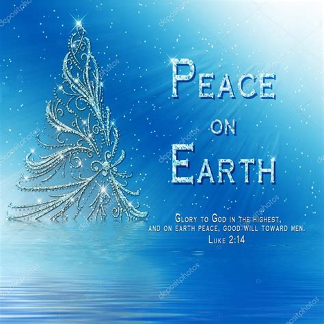 Peace On Earth Christmas Religious Image — Stock Photo