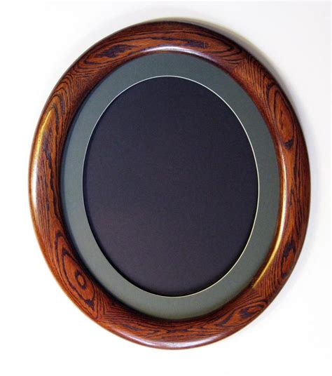 Oval Picture Frames Stained Dark Brown Crones Custom Woodworking