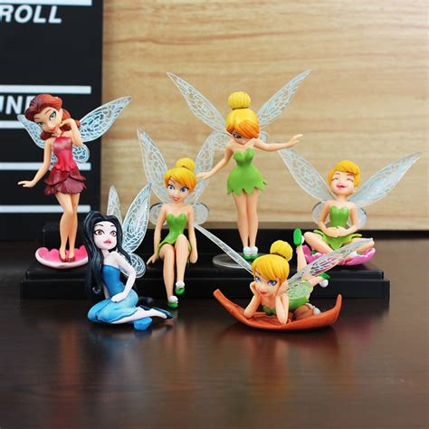 6pcsset Anime Tinkerbell Fairy Figure Toy Tinker Bell Pvc Action