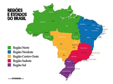 Quantos Estados Tem O Brasil Veja A Resposta Estudo Kids