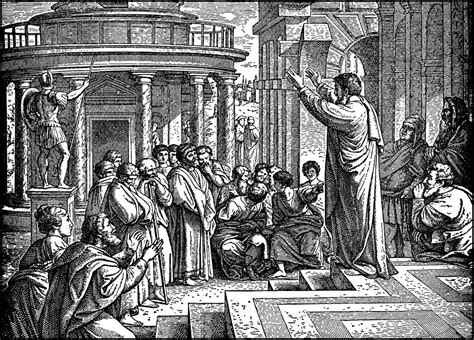 Saint Paul Preaching At Athens The Areopagus Sermon Clipart Etc