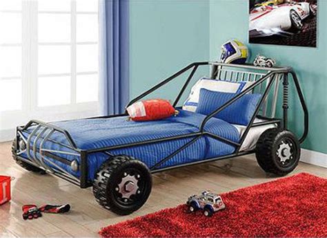 Car racing theme formula one style decorating ideas. Race Car Bed Twin Metal Frame Rail Dune Buggy Racer Kids ...
