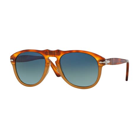 Persol 649 Classic Sunglasses Light Havana Blue Gradient Persol Touch Of Modern
