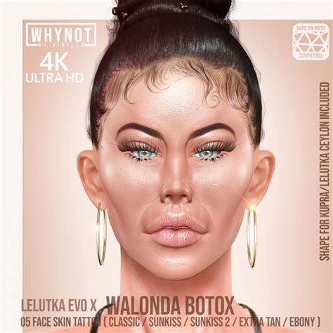 Second Life Marketplace Sibillawhynot Skin Walonda Botox Face Tattoo