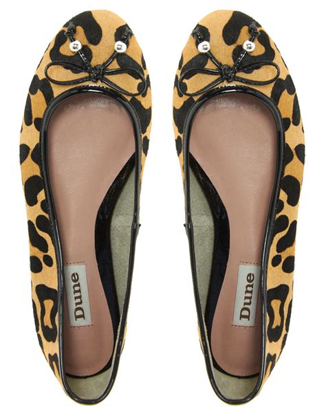 Dune Burdon Leopard Ballet Flats Lyst