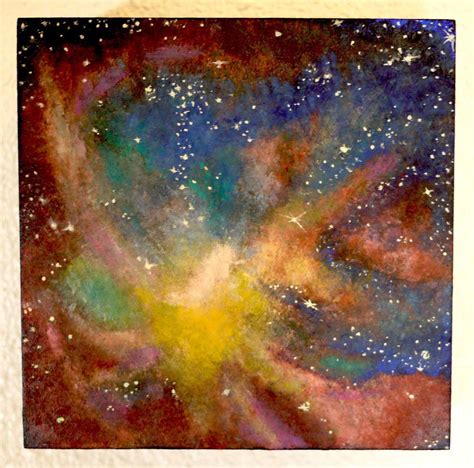 Space Nebula Original Painting Free U S Shipping Etsy Original