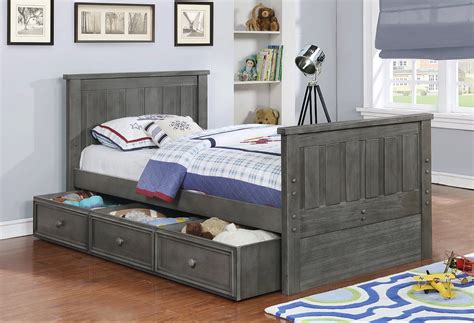 Flush painted the two included underbed storage drawers provide great additional storage space and roll on casters. Jackson Twin Size Panel Bed