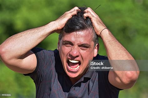 Middle Aged Male Yelling Stock Photo Download Image Now Adult