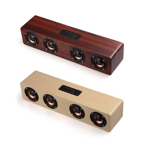 Itek Retro Wooden Wireless Bluetooth Hi Fi Speakers Portable Stereo