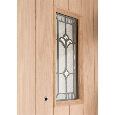 Jeld Wen Curated External Oak Oregon Croft Decorative Glazed Door