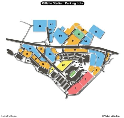 Gillette Stadium Map Parking