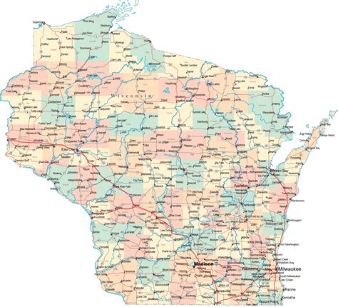 County Map Wisconsin With Cities Valley Zip Code Map