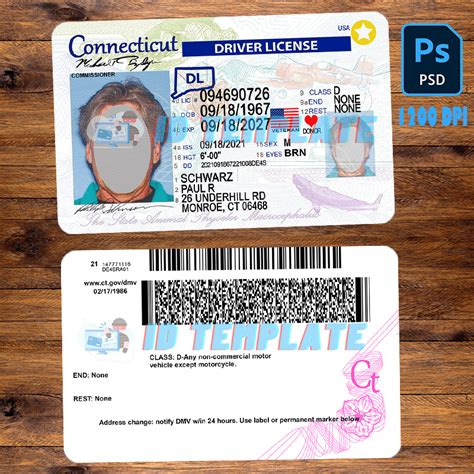 Connecticut Driving License Psd Template New 1200dpi Driving License