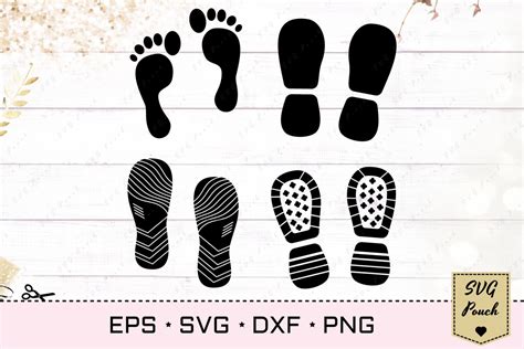 Download Footprints SVG and Shoe Prints SVG set (565339) | Cut ...