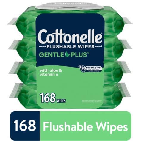 Cottonelle Gentleplus Flushable Wet Wipes With Aloe And Vitamin E Flip Top Packs Adult Wet Wipes