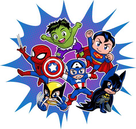 Chibi Heroes By Real Warner On Deviantart Baby Superhero Baby