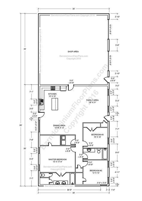 40x80 Barndominium Floor Plans With Shop Flooring Images