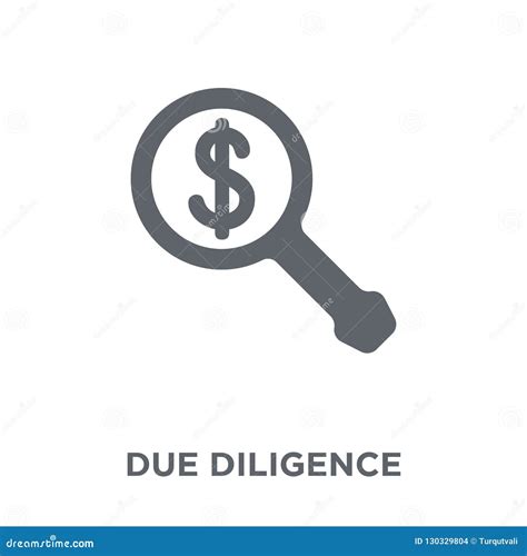 Due Diligence Icon From Time Managemnet Collection Stock Vector
