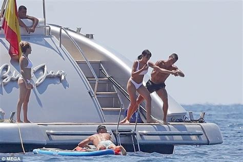 Cristiano Ronaldo Throws Bikini Clad Girlfriend Georgina Rodriguez Into The Sea As They Enjoy