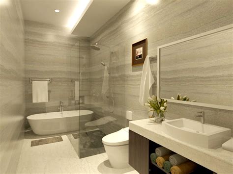 Desain kamar mandi berdinding kayu dan open roof. 5 Keramik Kamar Mandi Minimalis yang Cantik | homify