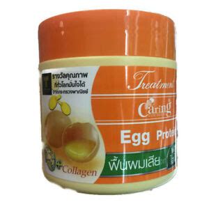 Egg is a good natural protein treatment for damaged hair because hair that has been treated via heat or product tends to be very brittle and very dry. Caring hair expert treatment egg protein collagen recovery ...
