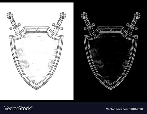 Shield Hand Drawn Sketch Royalty Free Vector Image