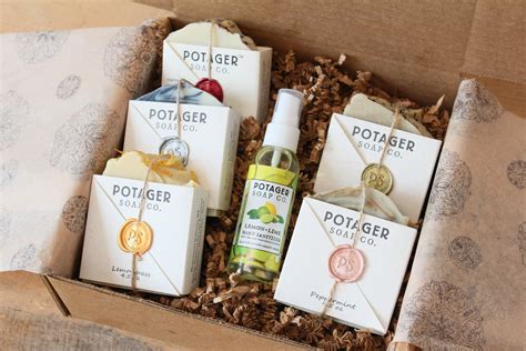 Organic SOAP GIFT SET By Potager Choose A Soap Gift Box Of 5 Etsy