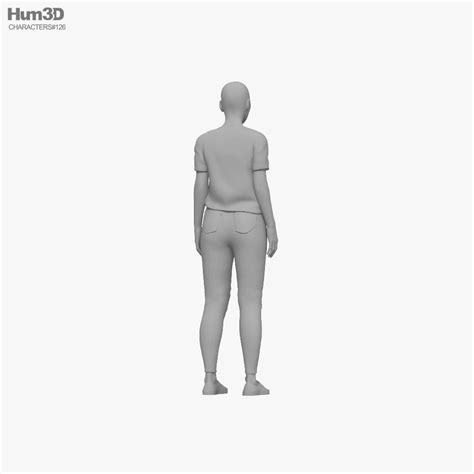 Generic Woman Asian 3d 모델 캐릭터 On Hum3d