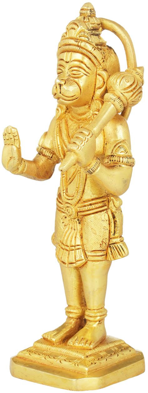 6 Hanuman Statue In Abhaya Mudra Handmade Brass Idols Made In India Exotic India Art