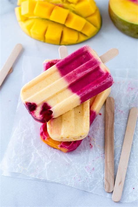 These Healthy Mango Raspberry Popsicles Are The Perfect Refreshing