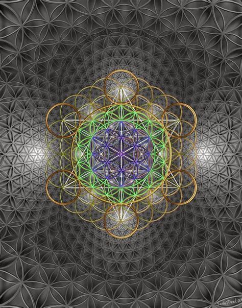 Flower Of Life Sacred Geometry Fractal Enlightenment Geometry