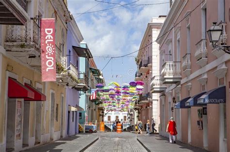 Calle Fortaleza In Old San Juan Editorial Stock Photo Image Of
