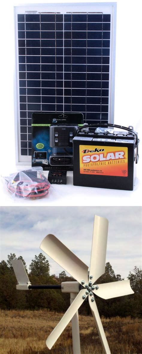 An alternative energy system can be used to provide electric power to any number of electric devices, such as appliances, tools and computers. Hybrid 50W Wind And 20W Solar Do-It-Yourself Kit