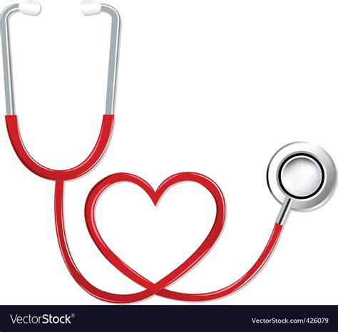 Stethoscope In Shape Heart Royalty Free Vector Image