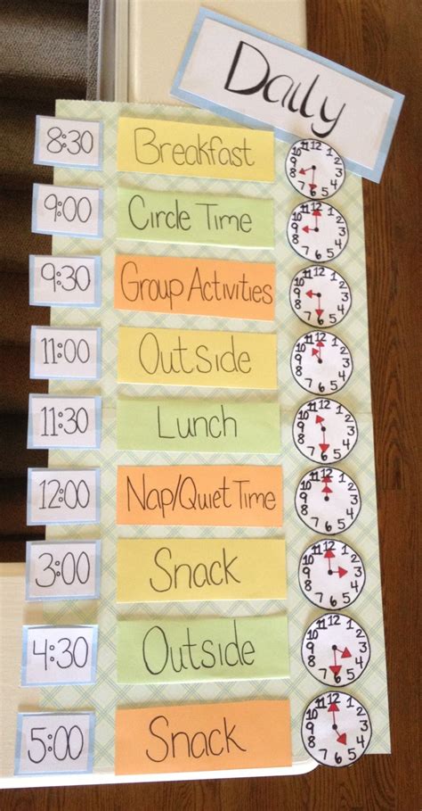 I made this Daily schedule for early childhood education ⏰ | Childcare ...