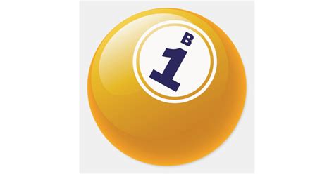 B1 Bingo Ball Classic Round Sticker Zazzleca