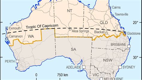 The tropic of capricorn's position is not fixed, but constantly changes because of a slight wobble in the earth's longitudinal alignment relative to its orbit around the sun its latitude is currently 23°26′11.7″ (or. Blackall-Tambo claims northern Australia status | North Queensland Register