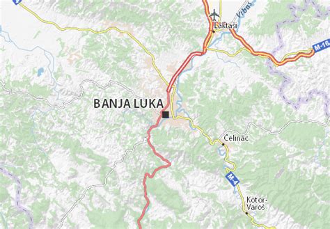 Mapa Banja Luka Plan Banja Luka Viamichelin