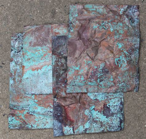 8inx10in Copper Sheeting Wonderful Greenblue Patina Copper Sheet