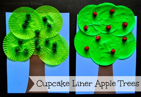 Cupcake Liner Apple Tree Craft