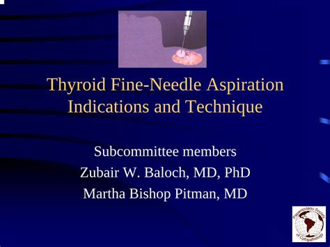 Pdf Thyroid Fine Needle Aspiration Indications And Technique