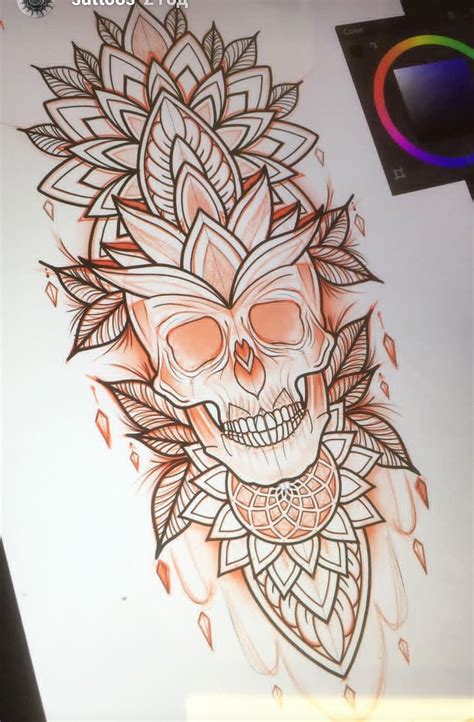 Pin By Idgtfloyd On Проекти з черепами Mandala Tattoo Design Skull