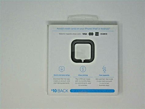 New Square Magnetic Credit Card Debit Card Reader Iphoneipadandroid