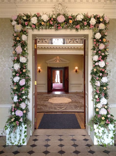 Beautiful Floral Arch In Entrance To Welcome The Wedding Guests