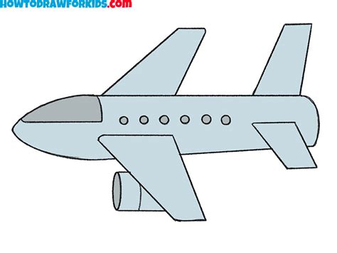 How To Draw An Airplane Easy Drawing Tutorial For Kids