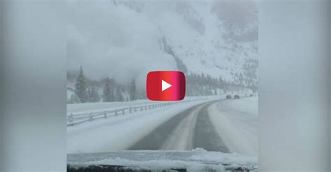 Video Shows The Terrifying Moment An Avalanche Spills Onto Colorado