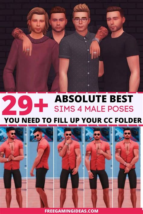 29 Absolute Best Sims 4 Male Poses You Need To Fill Up Your Cc Folder