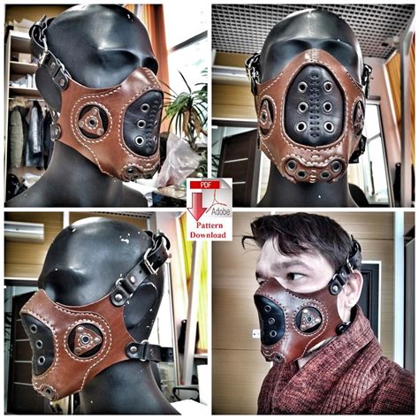 Pattern Pdf Leather Steampunkdieselpunk Mask V12 By Levit Etsy In