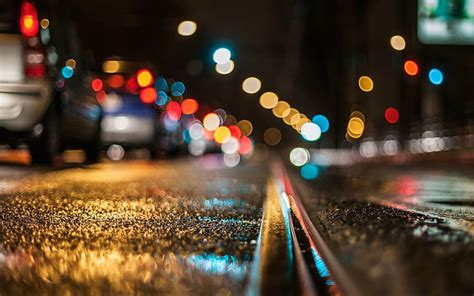 Photography Time Lapse Bokeh Light Macro Night Rain Road Hd